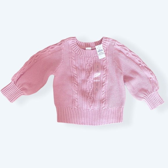 NWT GAP Kids pink knit sweater - Picture 1 of 4